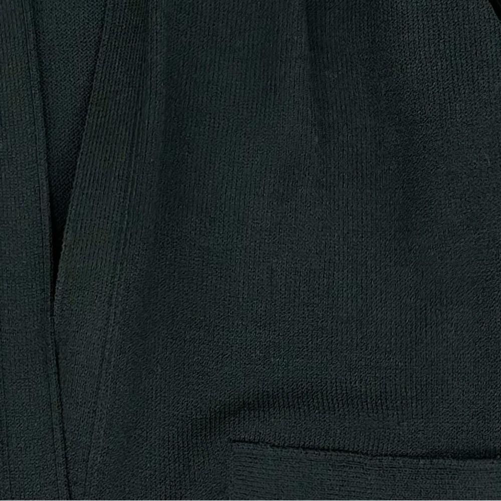 Vintage ST. JOHN Basics Santana Knit Open Front Long Cardigan in Black Sz S - Picture 15 of 16